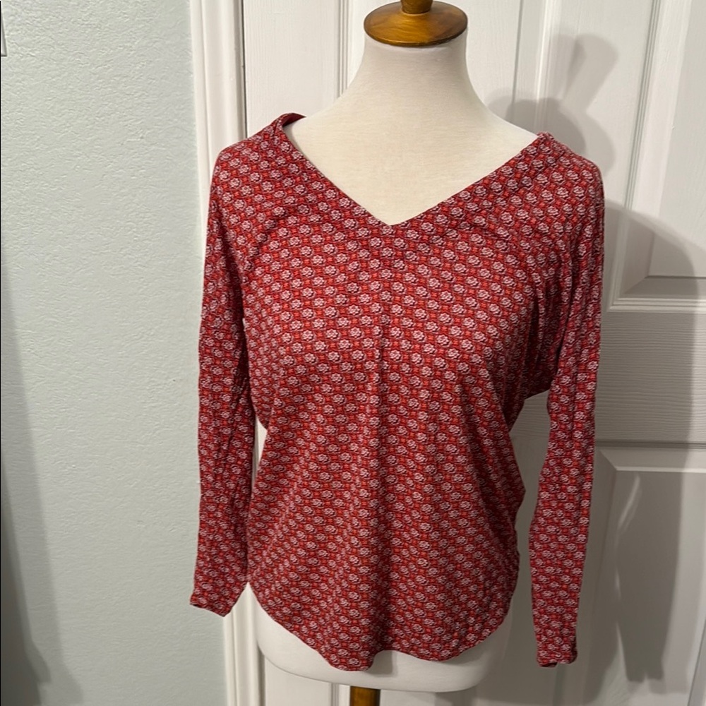 Lucky Brand Red Floral Women's Blouse